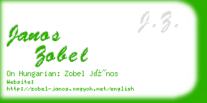 janos zobel business card